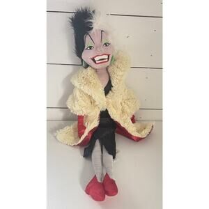 Cruella De Vil Disney Store Authentic Evil 101 Dalmatians Villain Plush 22"